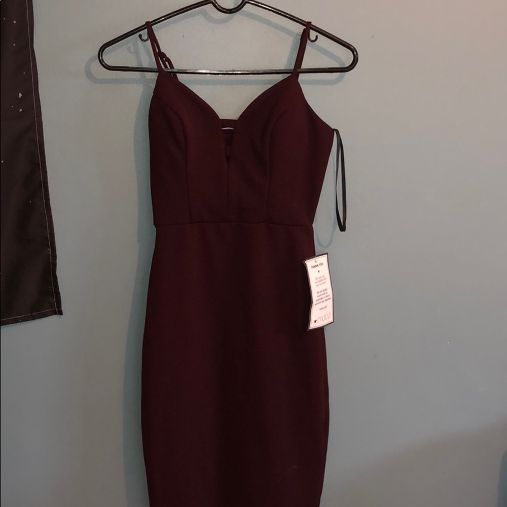 Purple body con dress